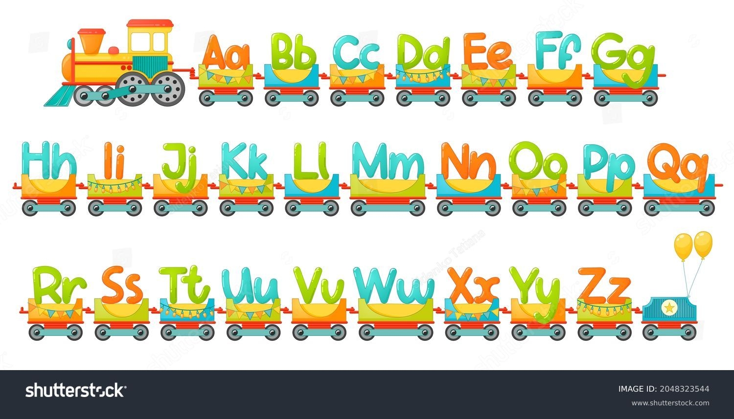 Preschool Alphabet Train Printable