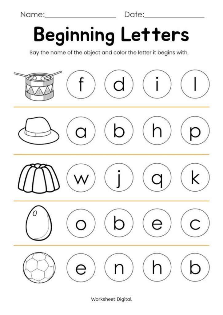 Alphabet Kindergarten Worksheets Math