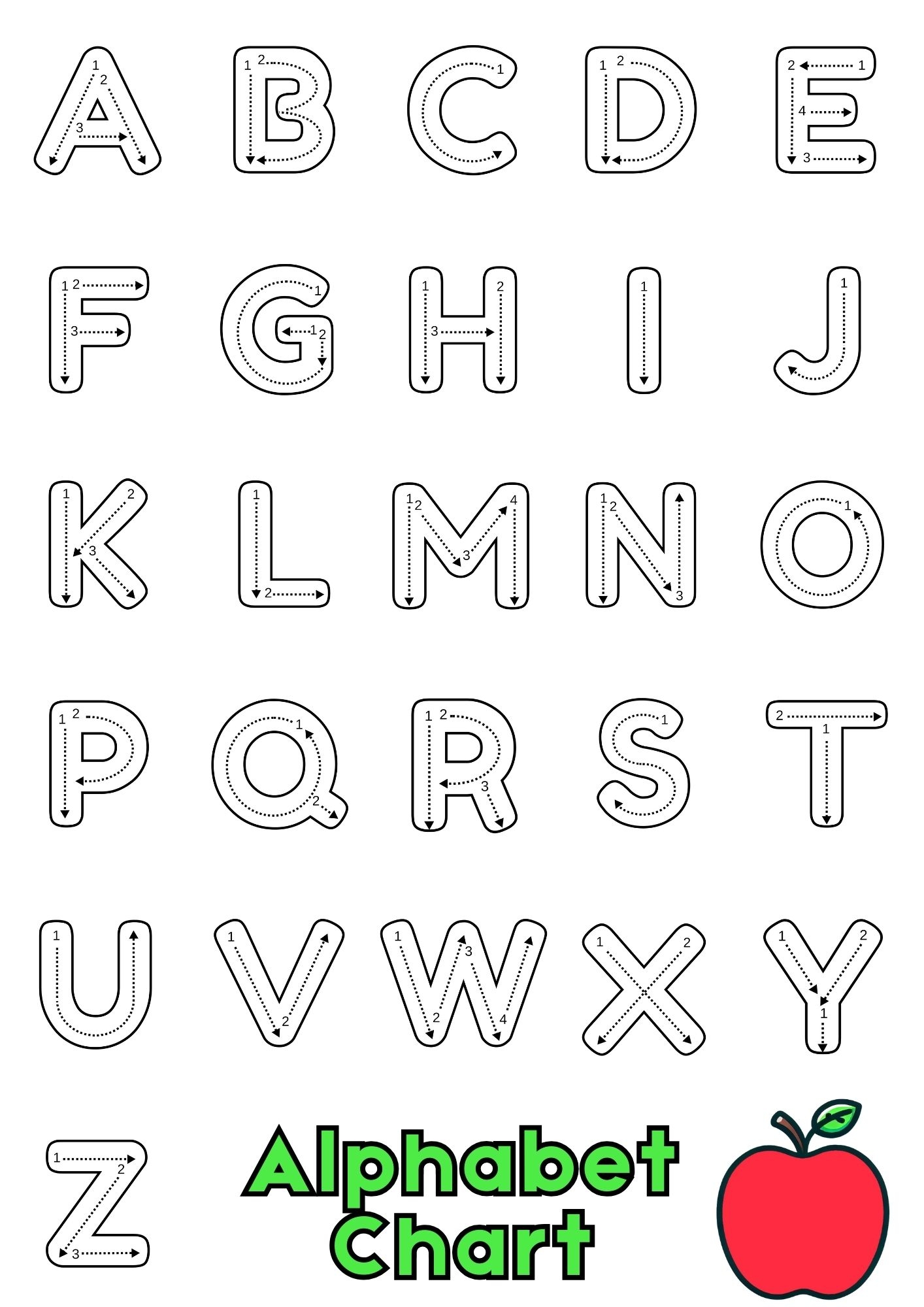 11 Free Printable Alphabet Charts Teach Prints 11 Free Printable Alphabet Charts Teach Prints