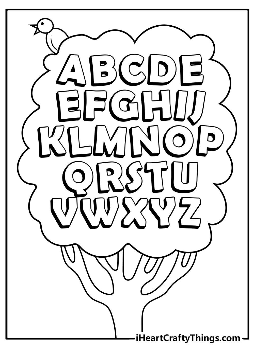 Printable Alphabet Coloring Pages Preschool Pdf