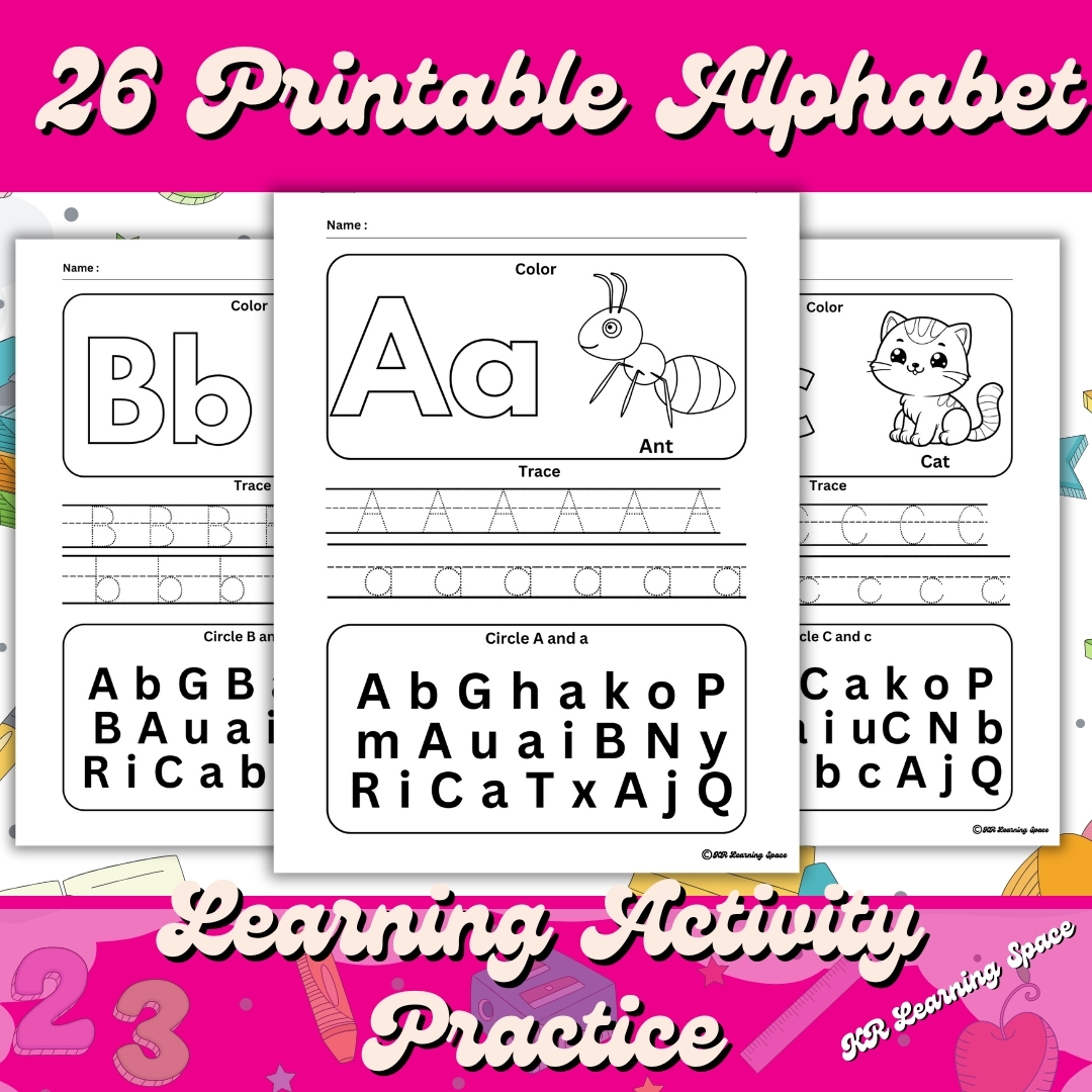 Alphabet Printable Worksheets For Kindergarten