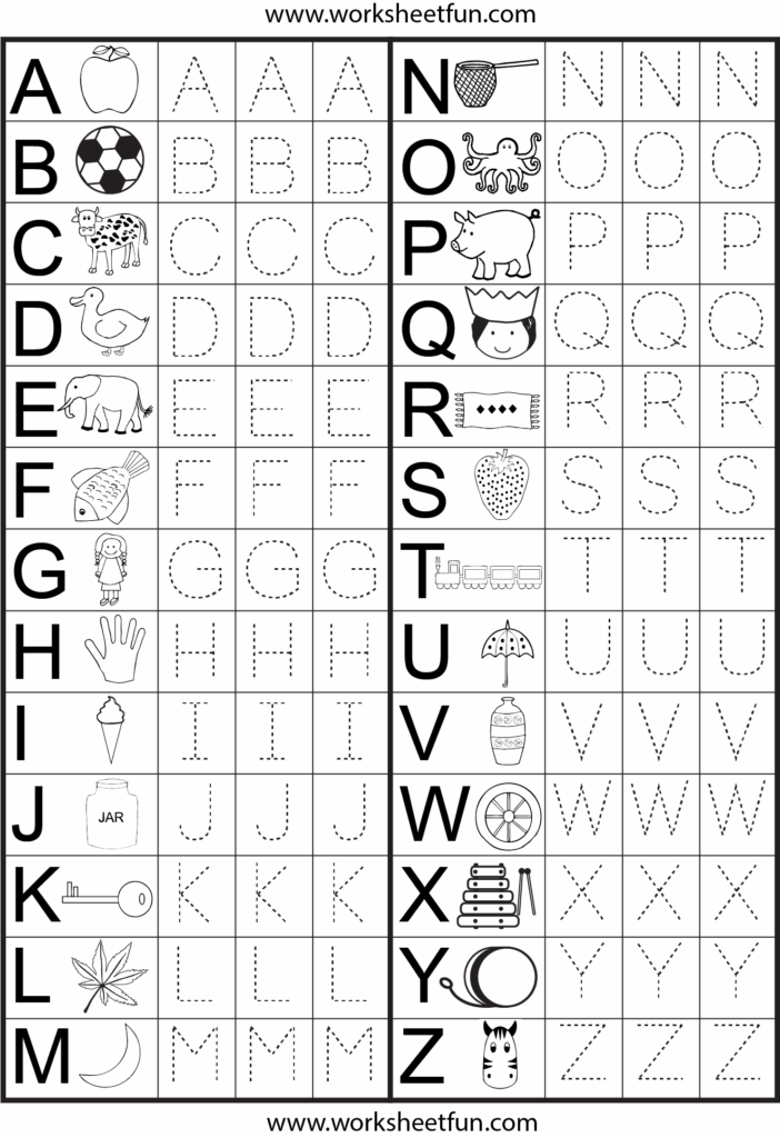 Alphabet Printable Worksheets For Kindergarten