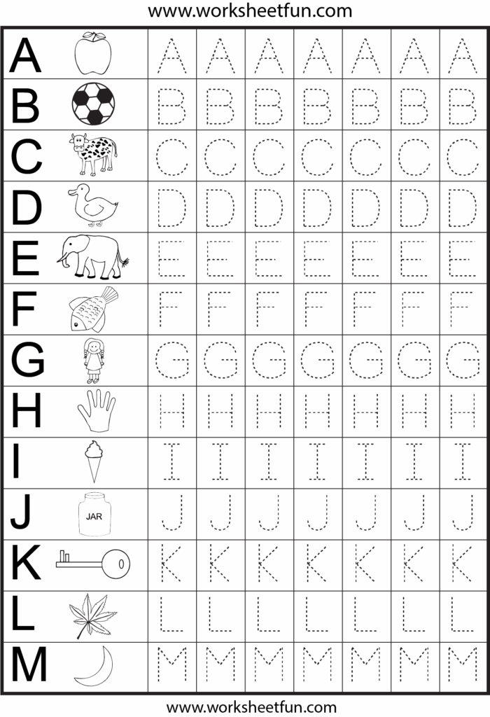 Kindergarten Alphabet Writing Worksheets Printable