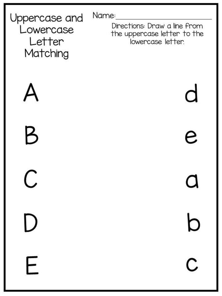 Alphabet Letter Worksheet Preschool Printable Activity