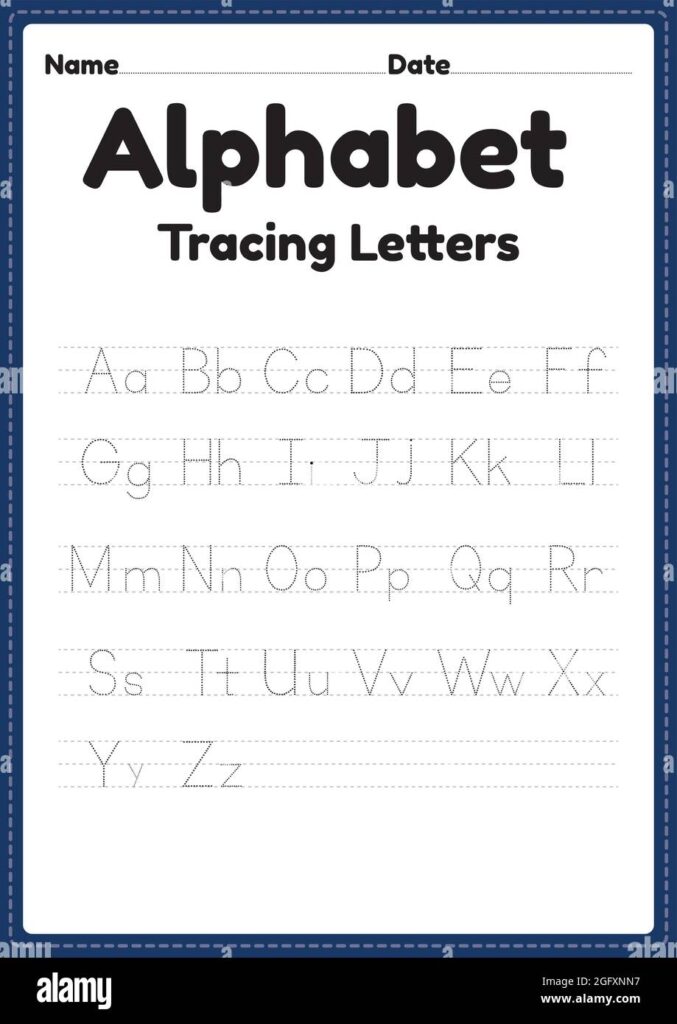 Printable Trace Alphabet For Preschoolers