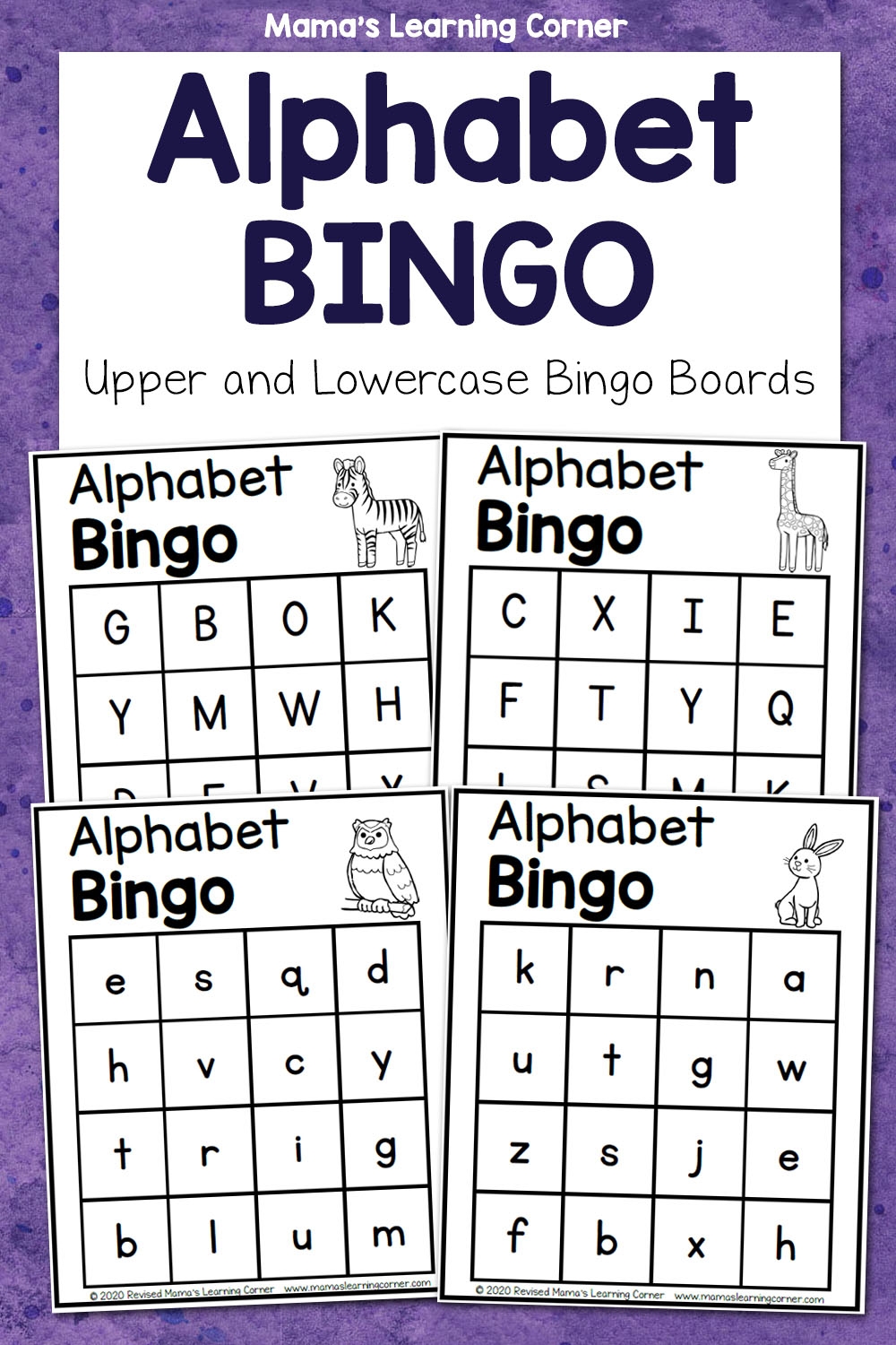 Alphabet Bingo Mamas Learning Corner Alphabet Bingo Mamas Learning Corner