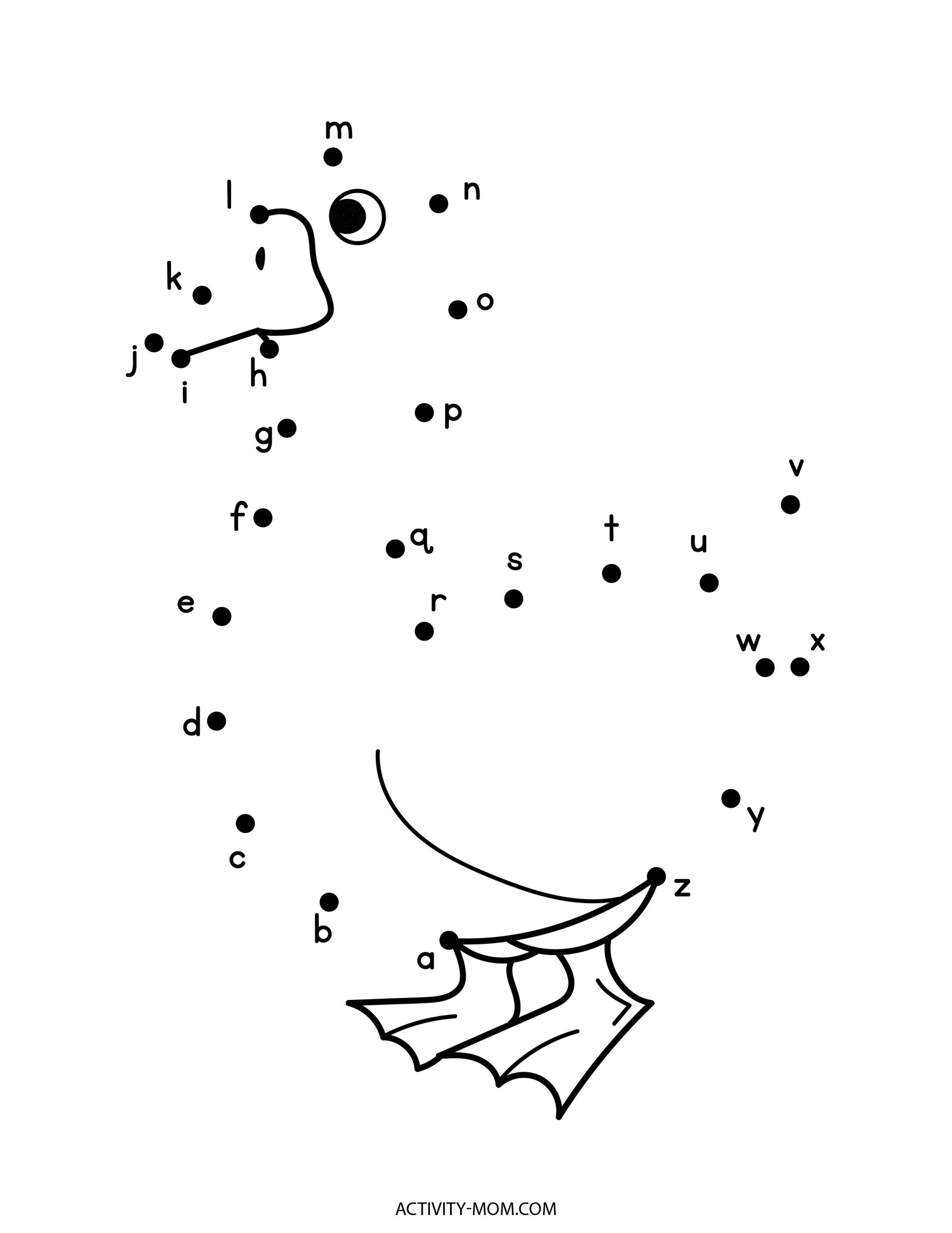 Alphabet Dot To Dot Worksheets free Printable The Activity Mom Worksheets Library