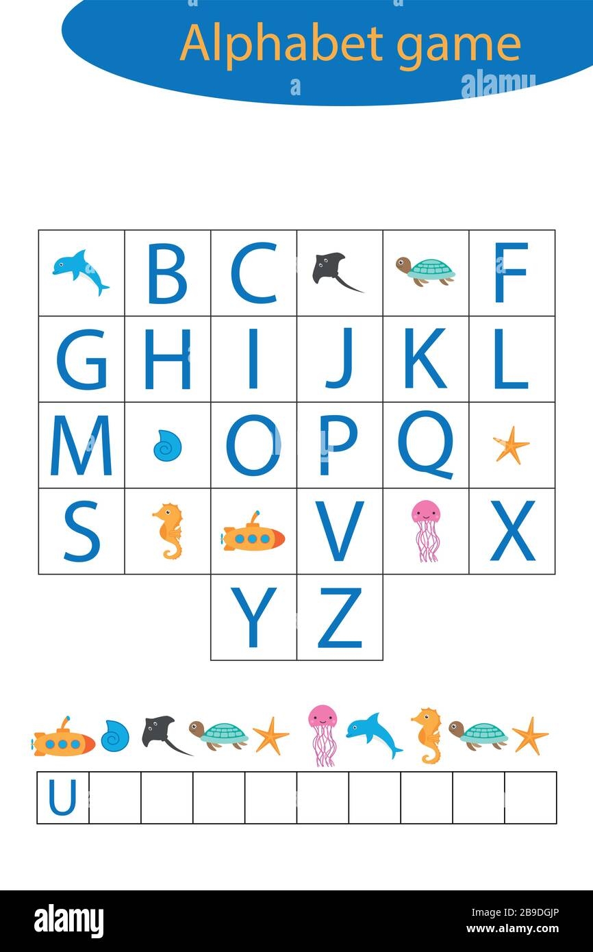 Preschool Printable Alphabet Games