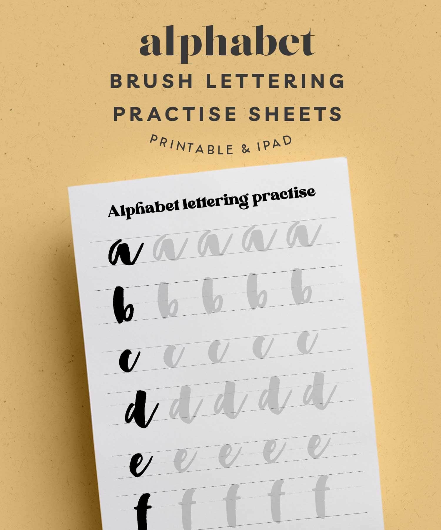 Alphabet Hand Lettering Practice Sheets Free Printable Clementine Creative