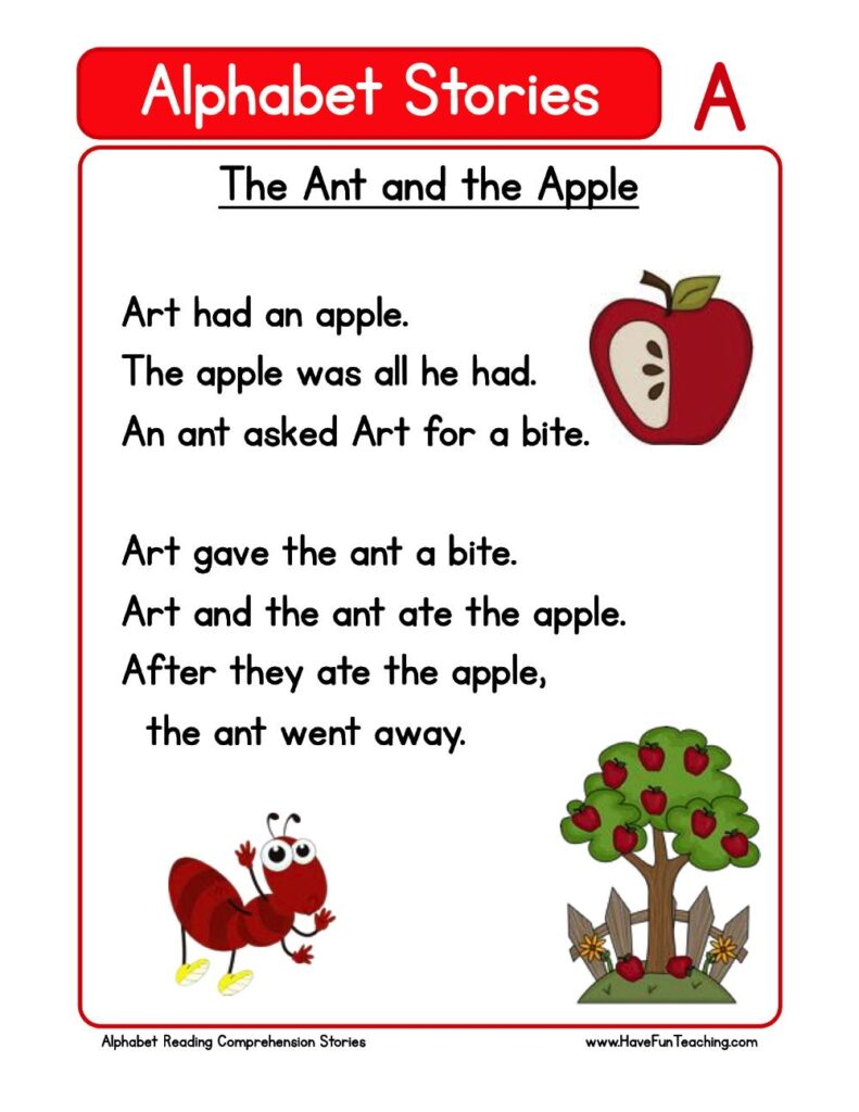 Free Printable Alphabet Stories For Preschoolers