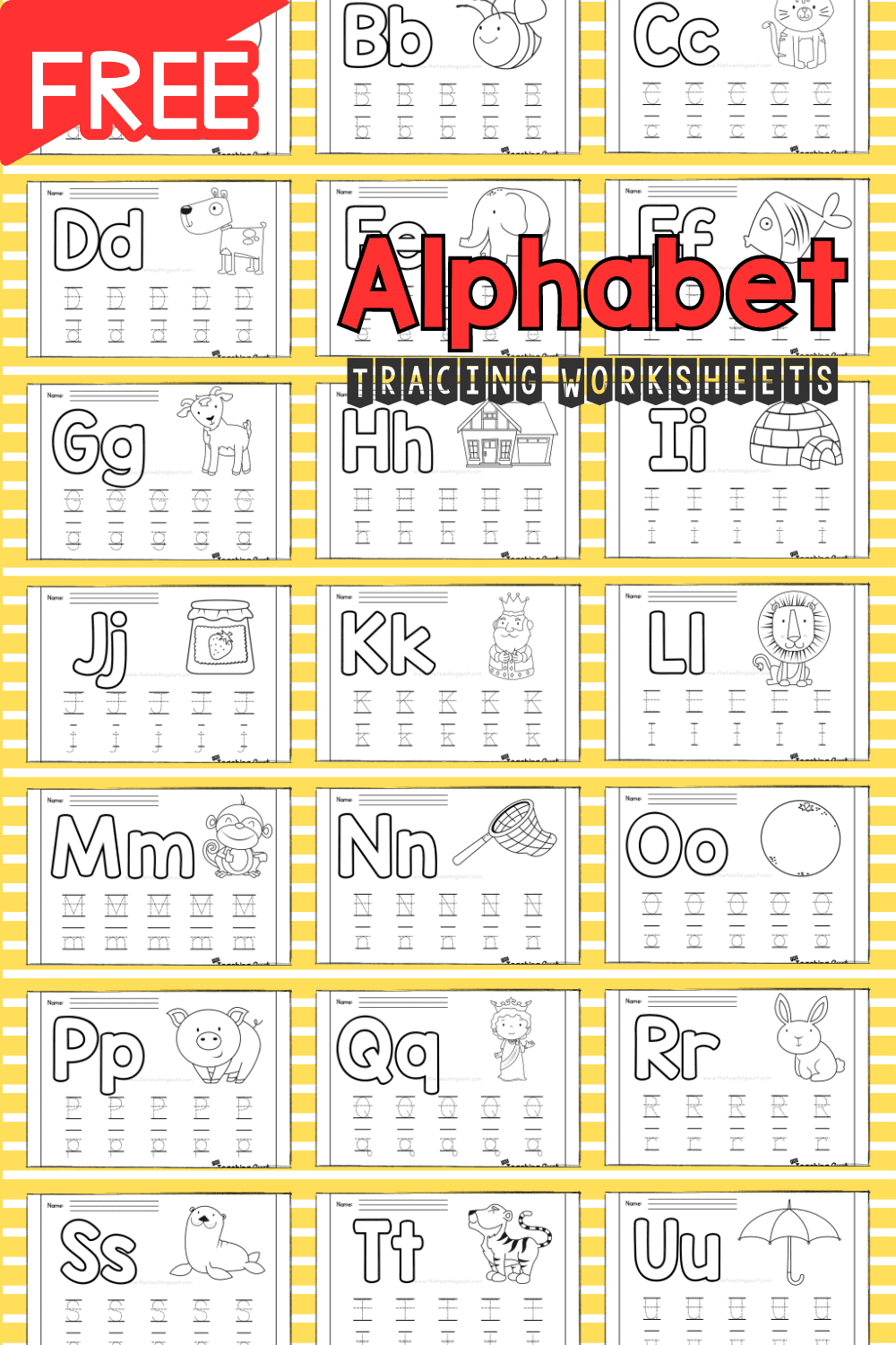 Free Printable Trace The Alphabet Worksheet