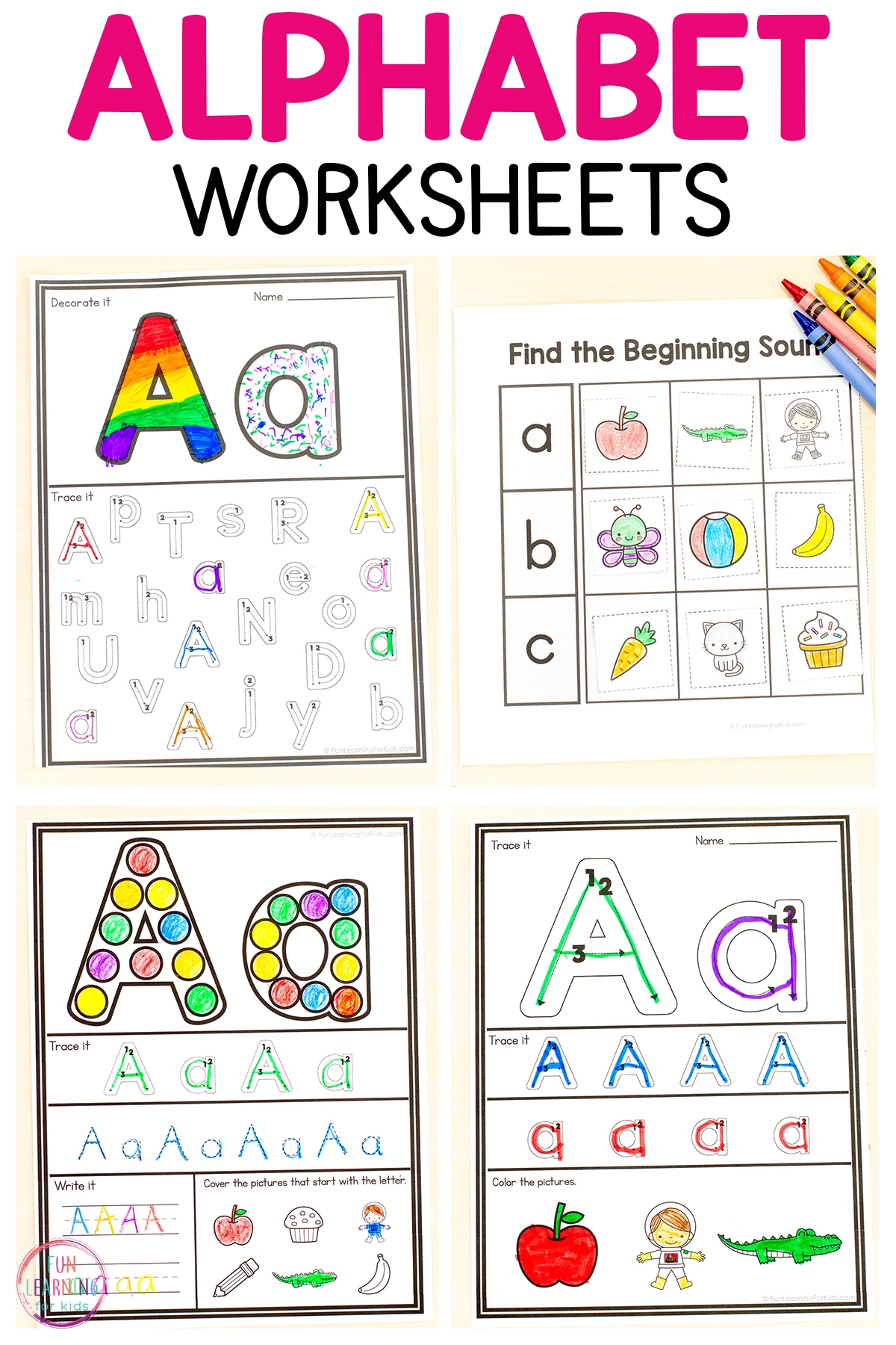 Alphabet Kindergarten Worksheets Free