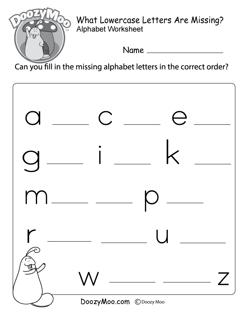 Free Alphabet Printable Worksheets