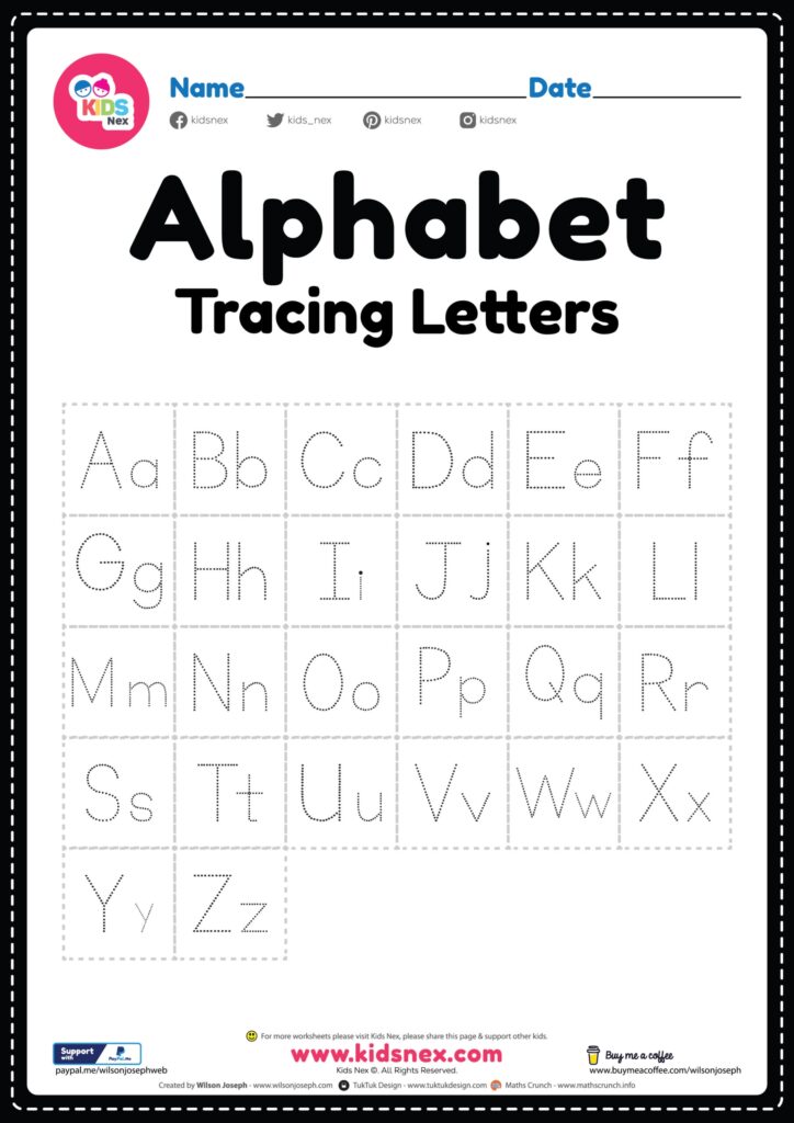 Printable Alphabet Worksheets For Kindergarten Pdf