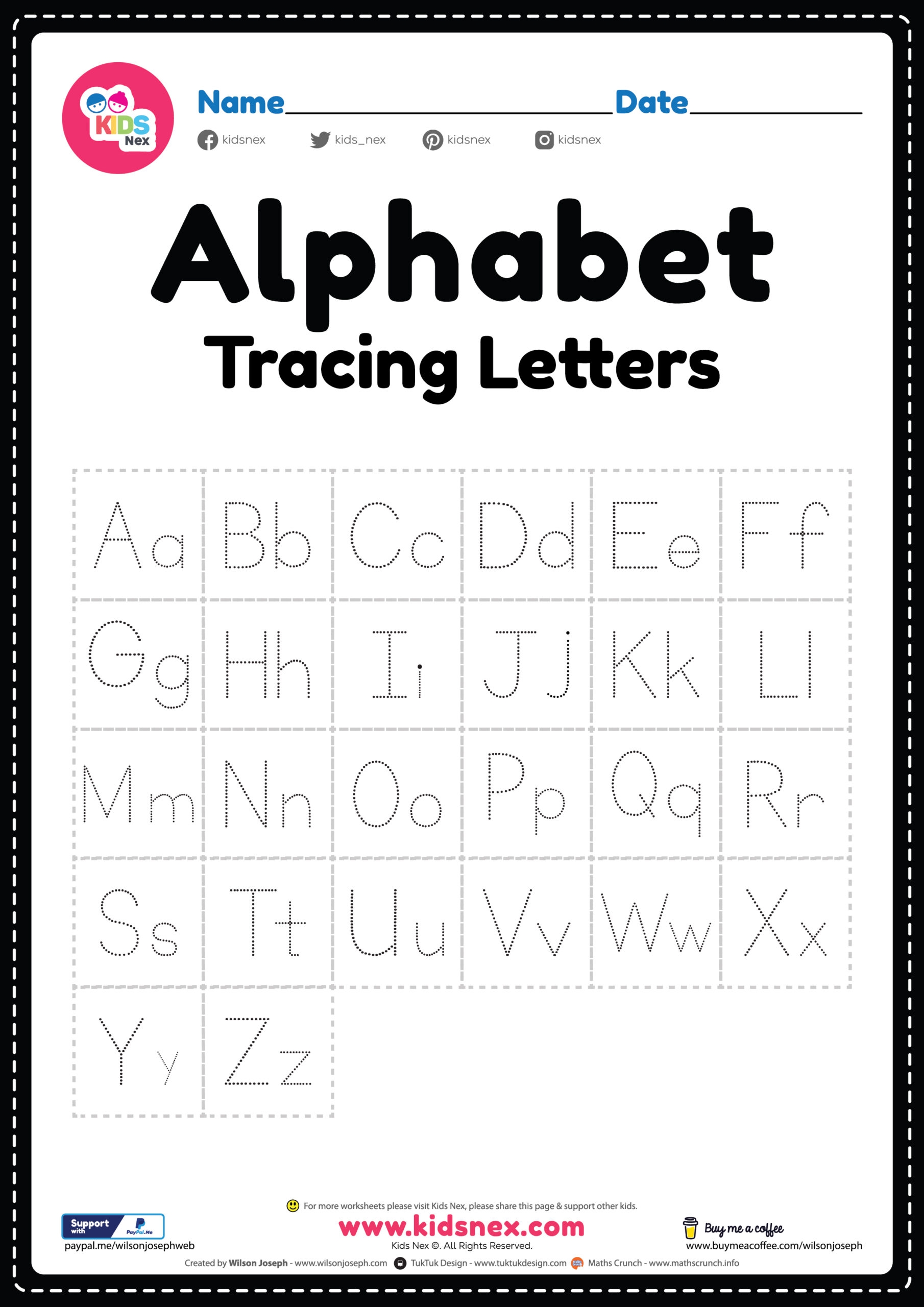 Alphabet Worksheets Tracing Letters Free Printable PDF Alphabet Worksheets Tracing Letters Free Printable PDF