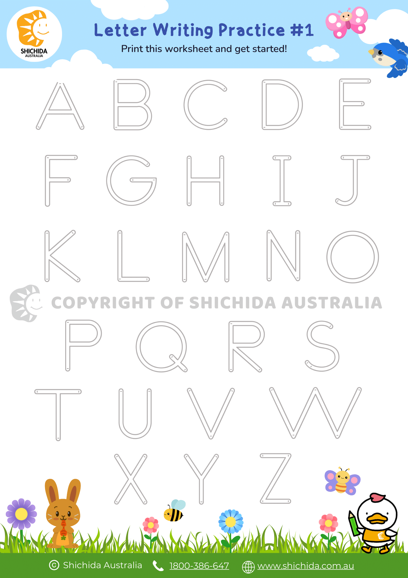 Alphabet Writing Worksheet 1 Of 3 Free Letter Tracing Worksheet