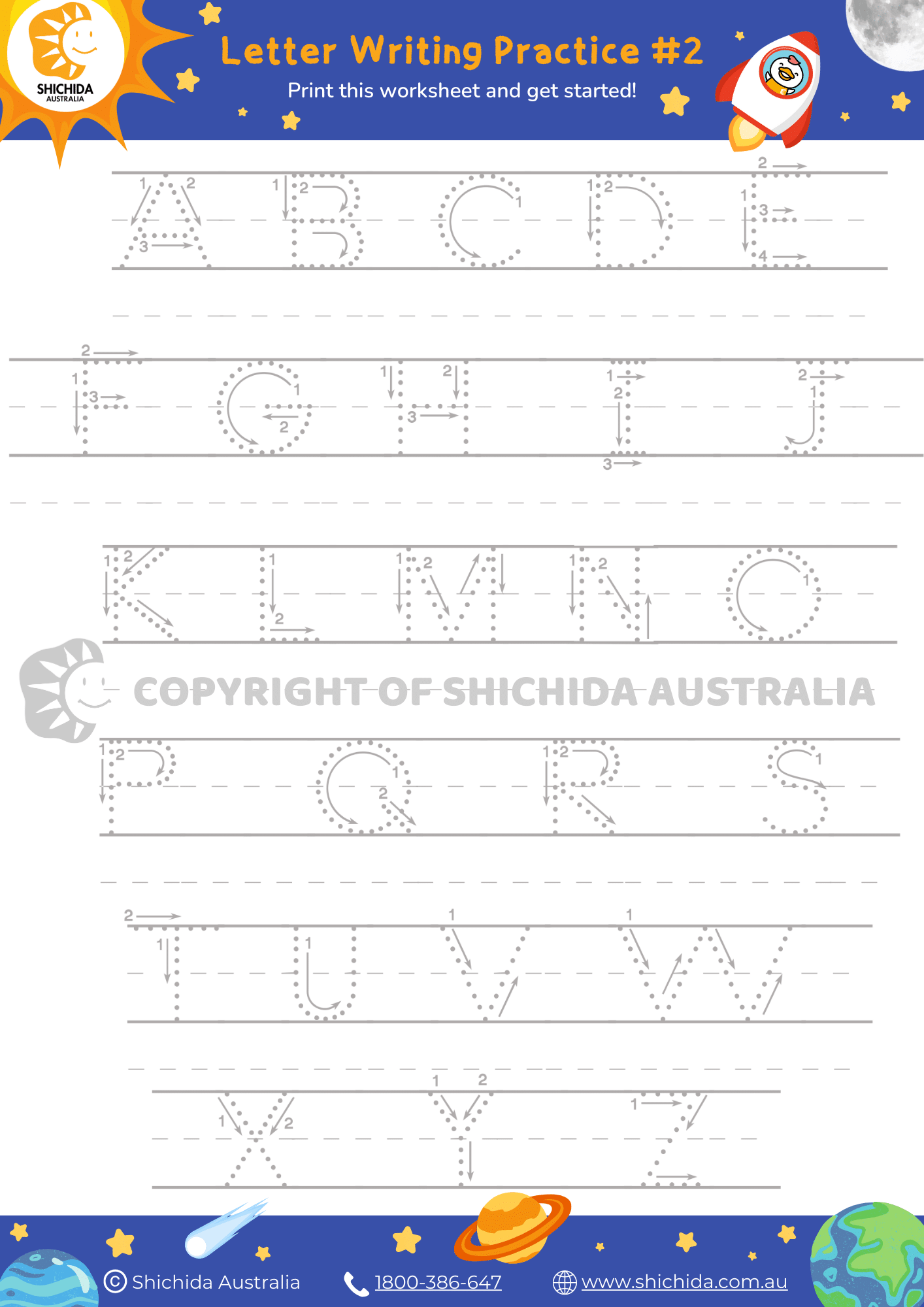 Free Alphabet Writing Worksheets For Kindergarten