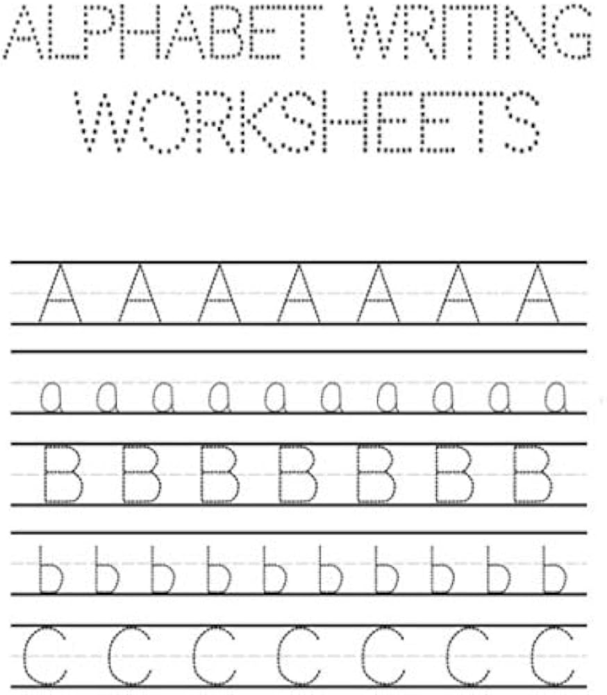 Preschool Alphabet Writing Printables