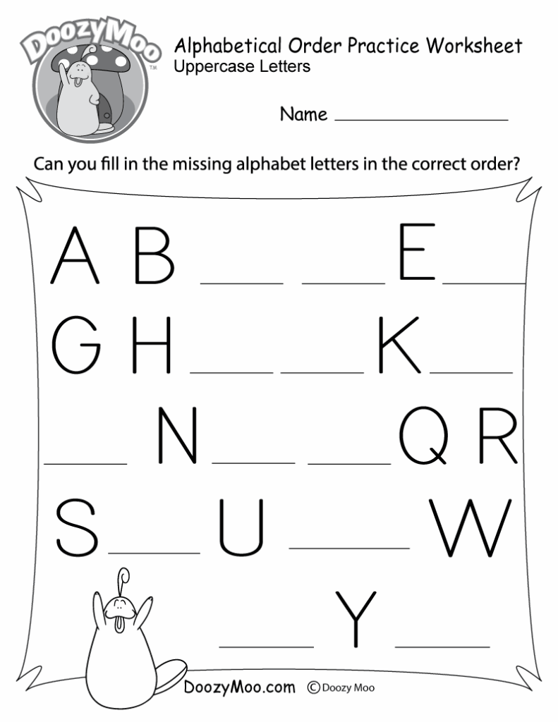 Free Printable Alphabet Review Worksheets