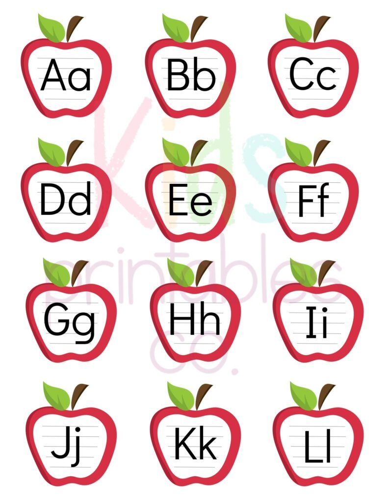 Apple Alphabet U0026 Numbers Etsy