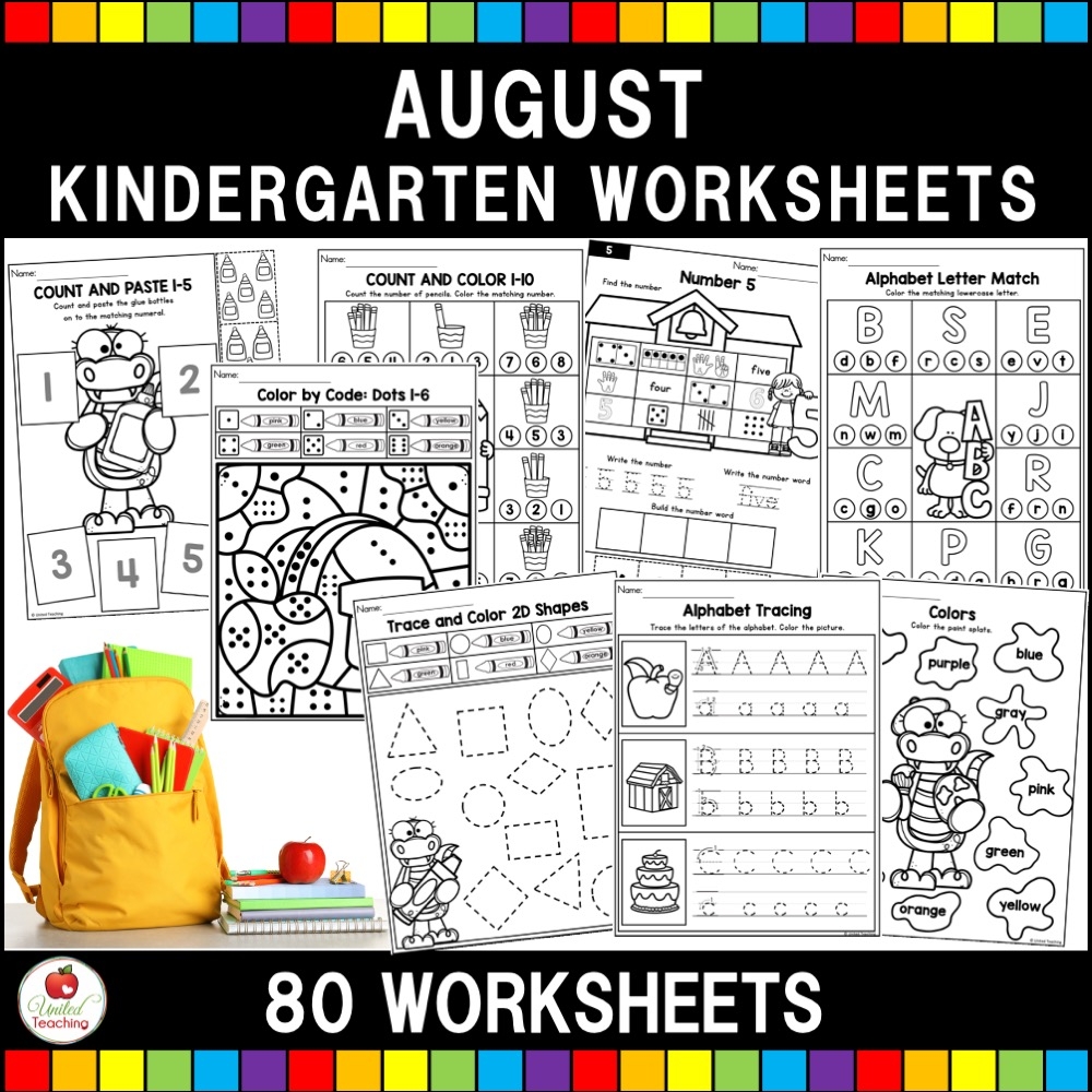 Alphabet Kindergarten Worksheets Math