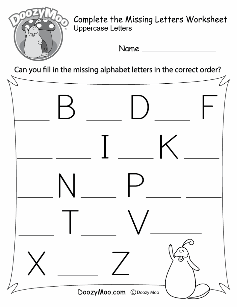 Free Printable Full Alphabet Worksheets