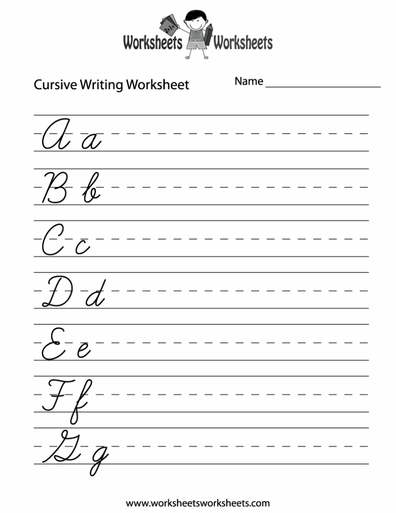 Free Cursive Alphabet Printable Worksheets