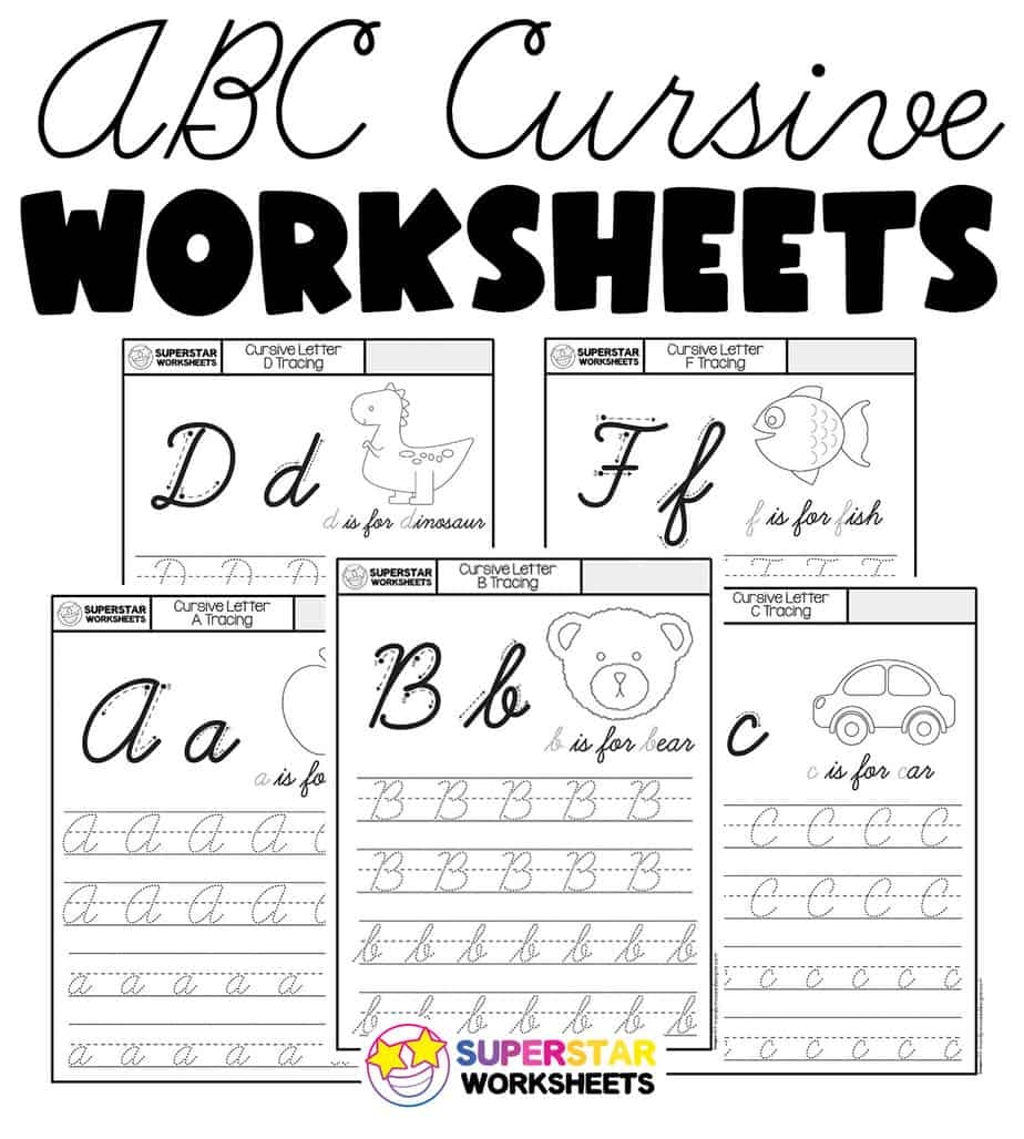 Free Printable Tracing Cursive Alphabet Worksheets