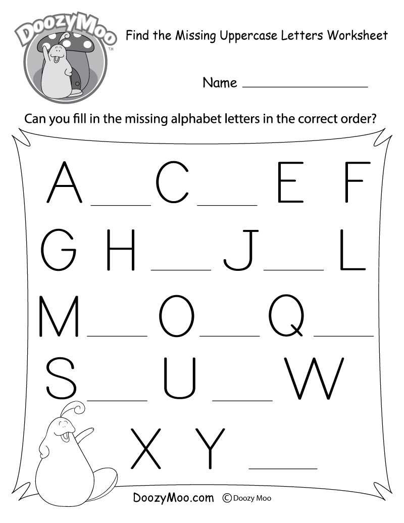 Find The Missing Uppercase Letters Worksheet Free Printable Find The Missing Uppercase Letters Worksheet Free Printable