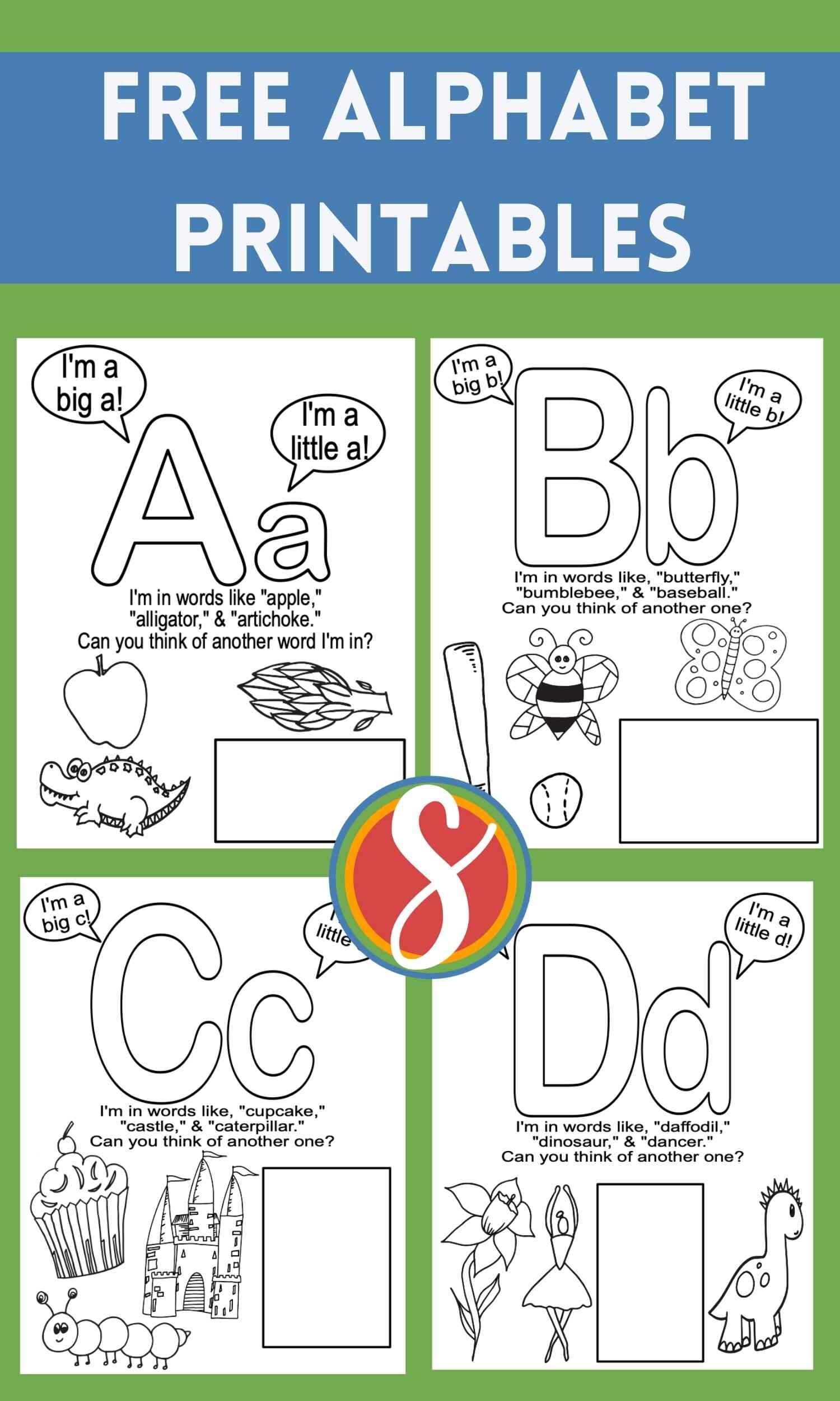 Free Printable Preschool Alphabet Coloring Pages Free Printable Preschool Alphabet Coloring Pages