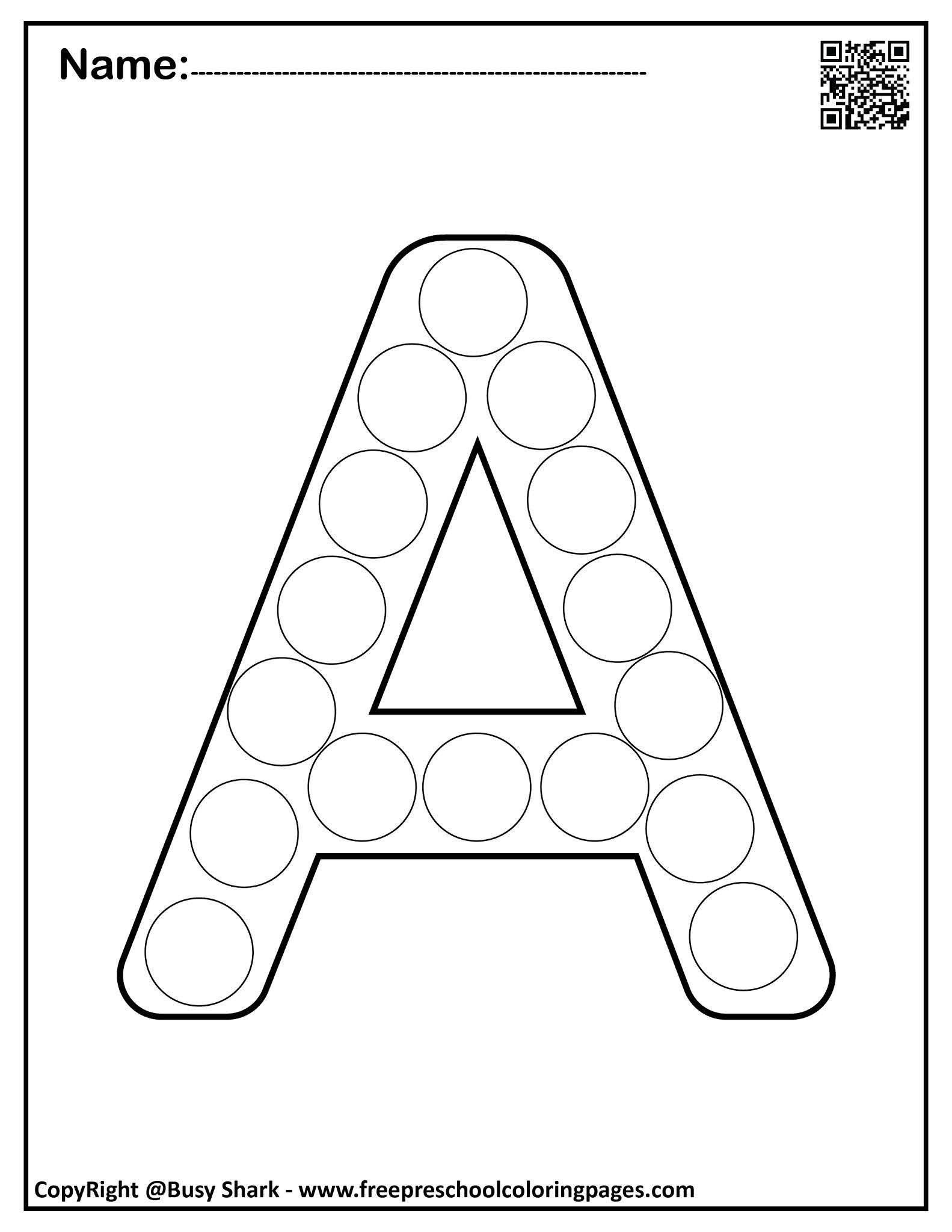 Preschool Alphabet Dot Printables