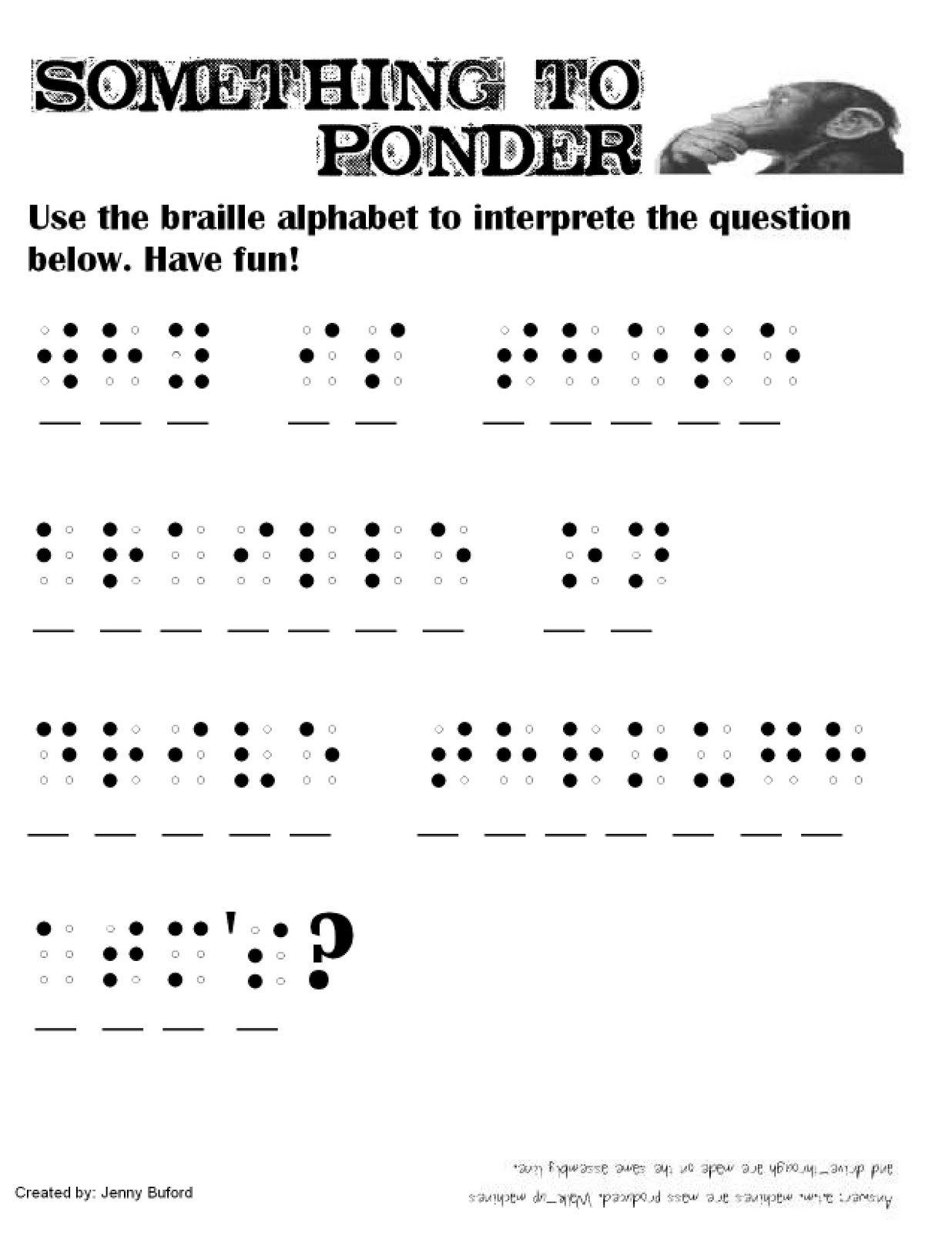 Free Braille Worksheet Download Free Braille Worksheet Png Images Free Worksheets On Clipart Library