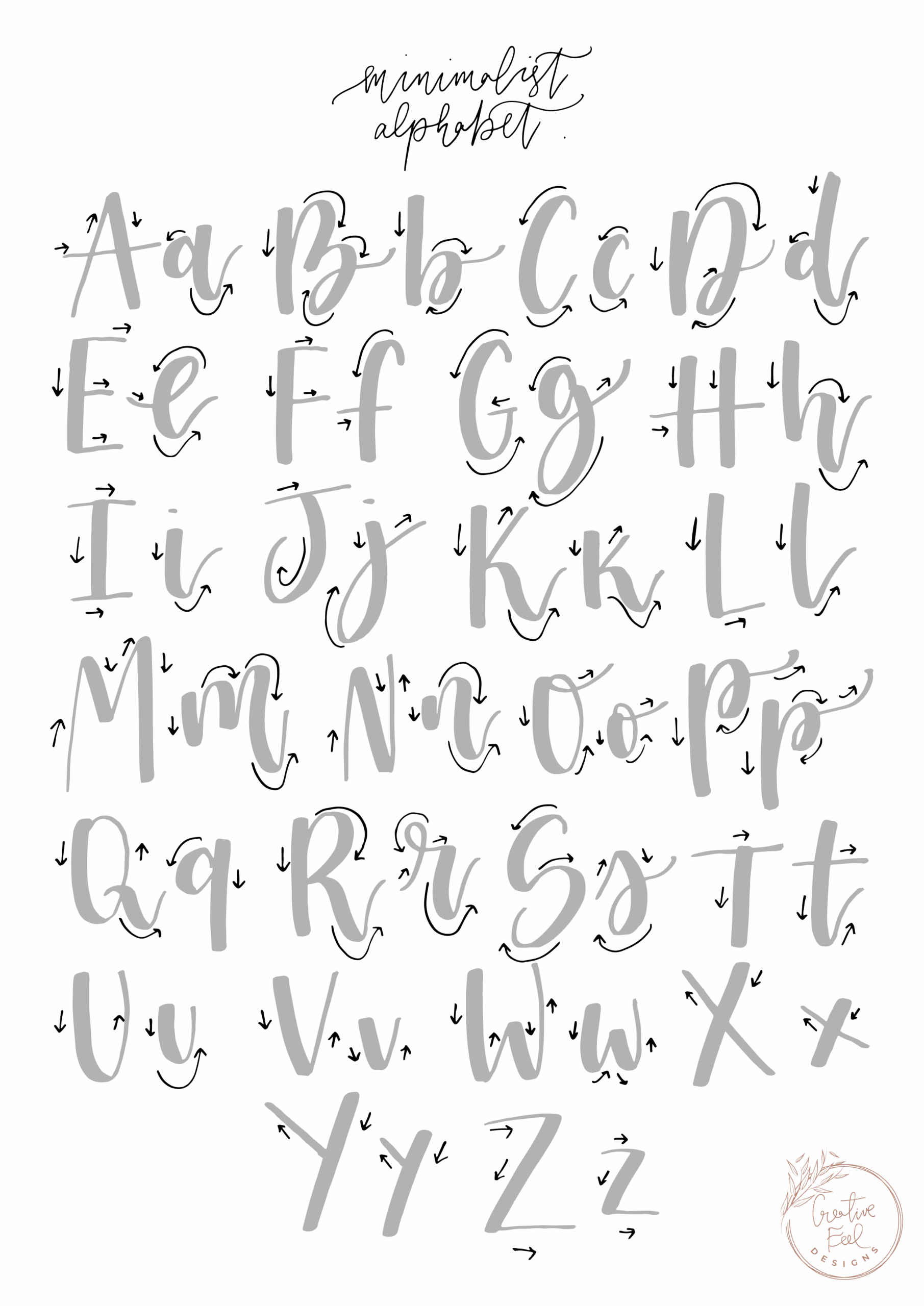 Free Calligraphy Alphabet Practice Printable Download Free 