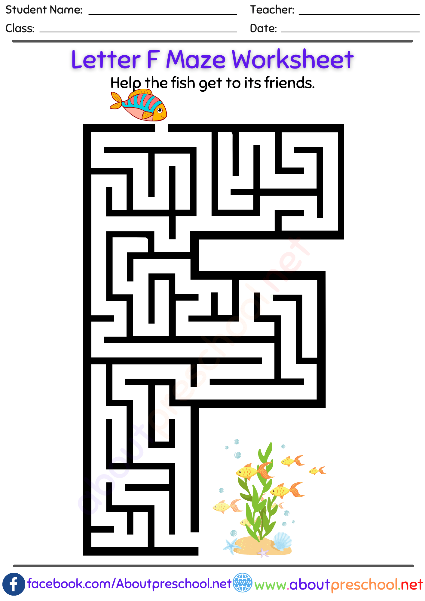 Alphabet Mazes Preschool Free Printable