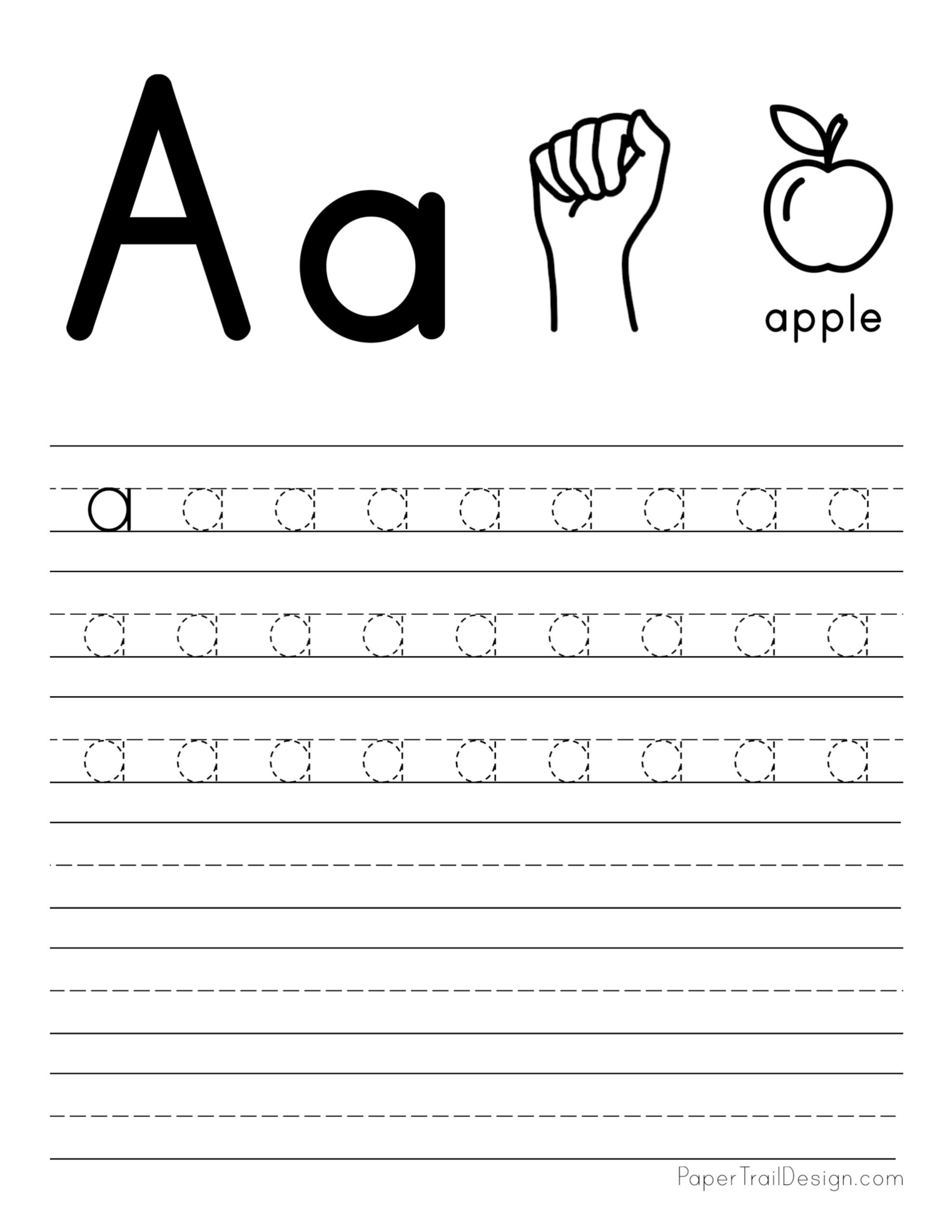 Alphabet Tracing Worksheets Kindergarten Free