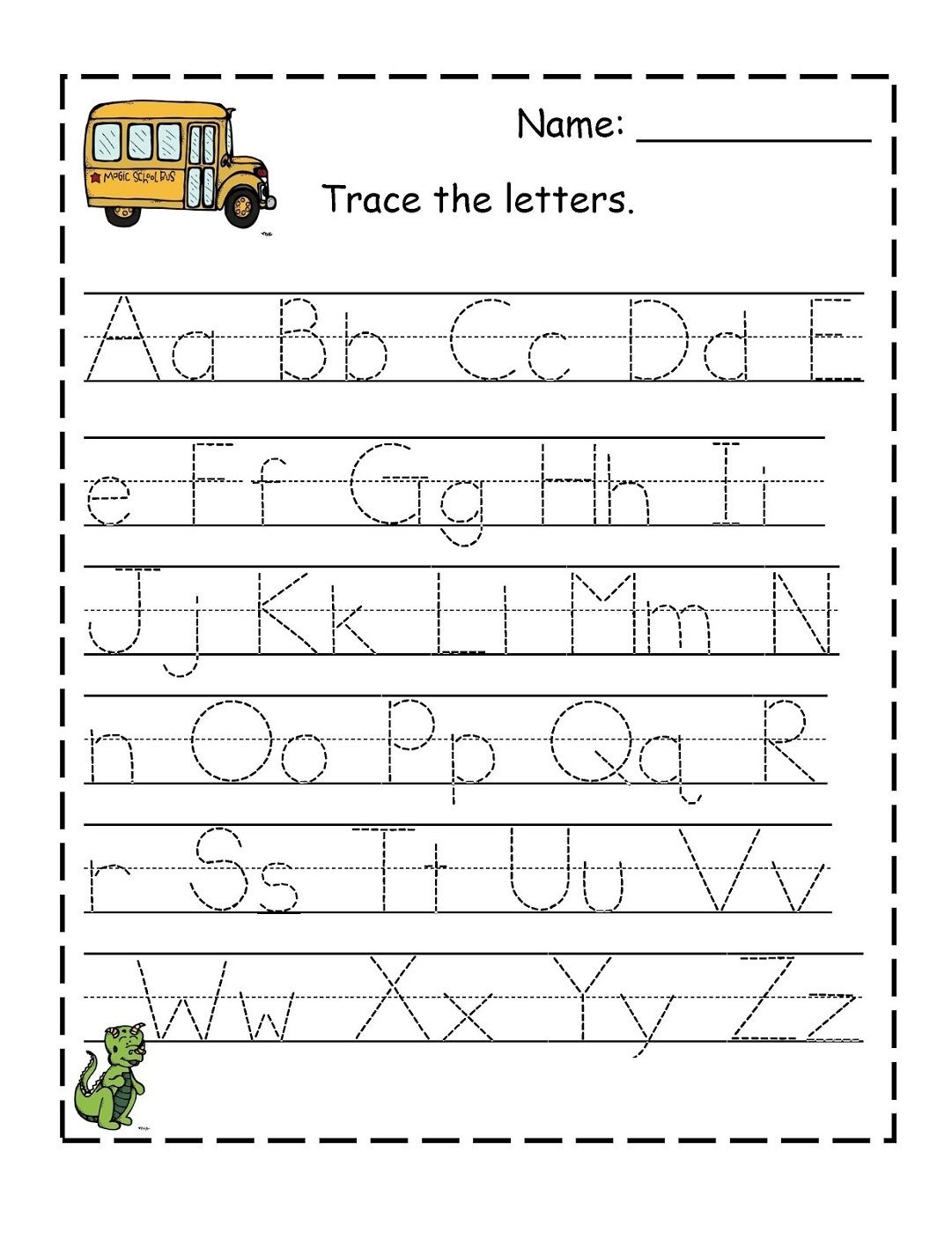 Free Preschool Tracing Alphabet Printables Alphabet Worksheets 
