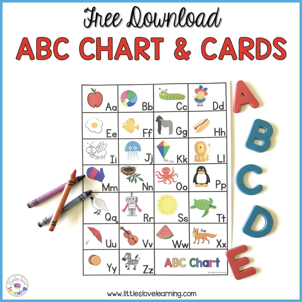 FREE Preschool U0026 Kindergarten ABC Flashcards U0026 Printable Chart
