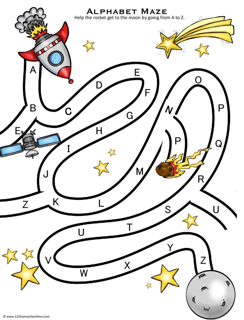 Alphabet Mazes Preschool Free Printable