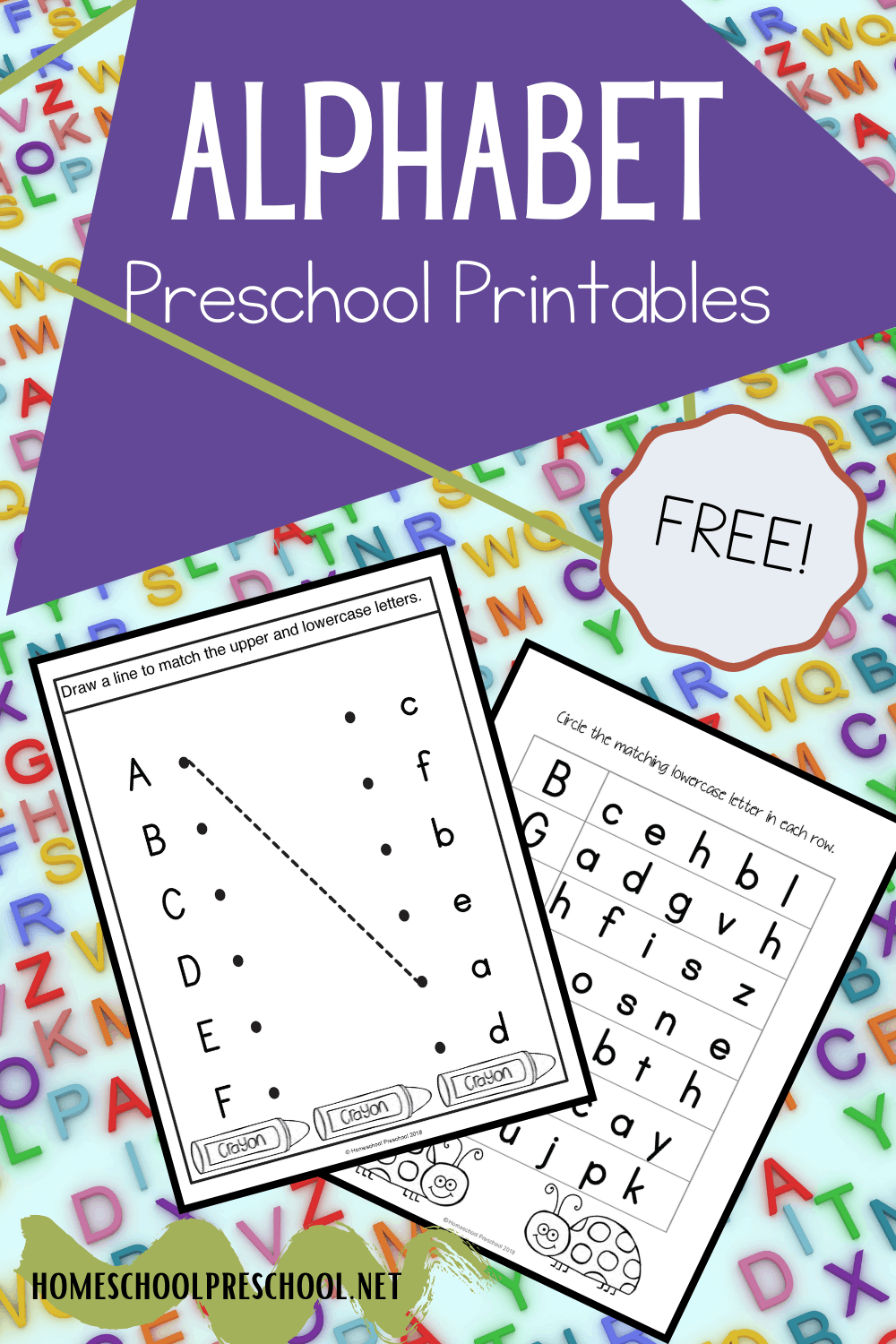 Alphabet Matching Worksheets Preschool Printable