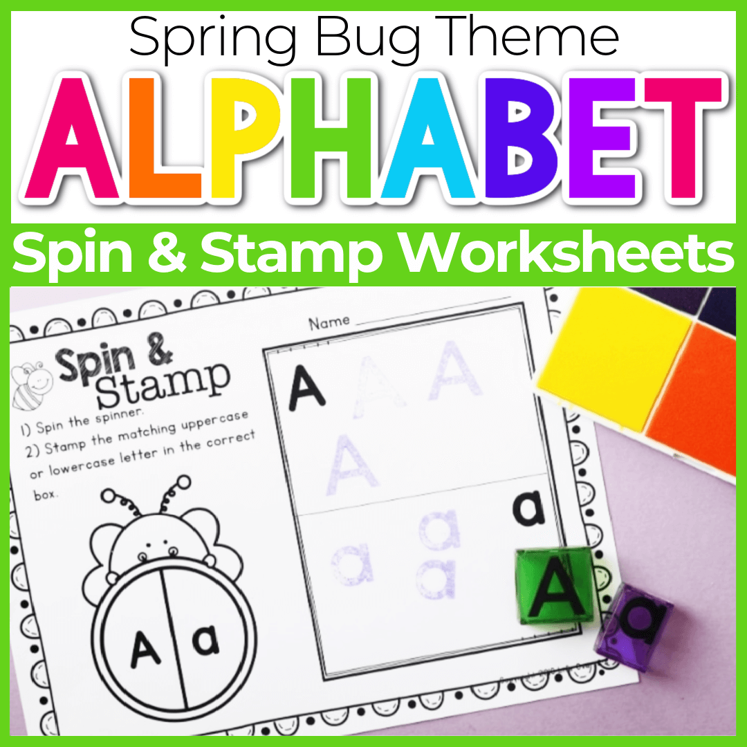 Free Printable Bee Theme Spin U0026 Stamp Alphabet Worksheets Free Printable Bee Theme Spin U0026 Stamp Alphabet Worksheets