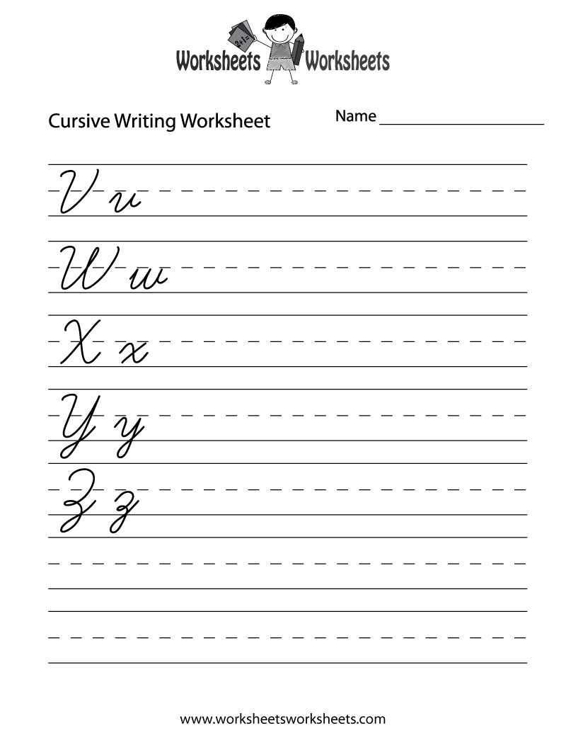 Cursive Alphabet Worksheets Free Printable