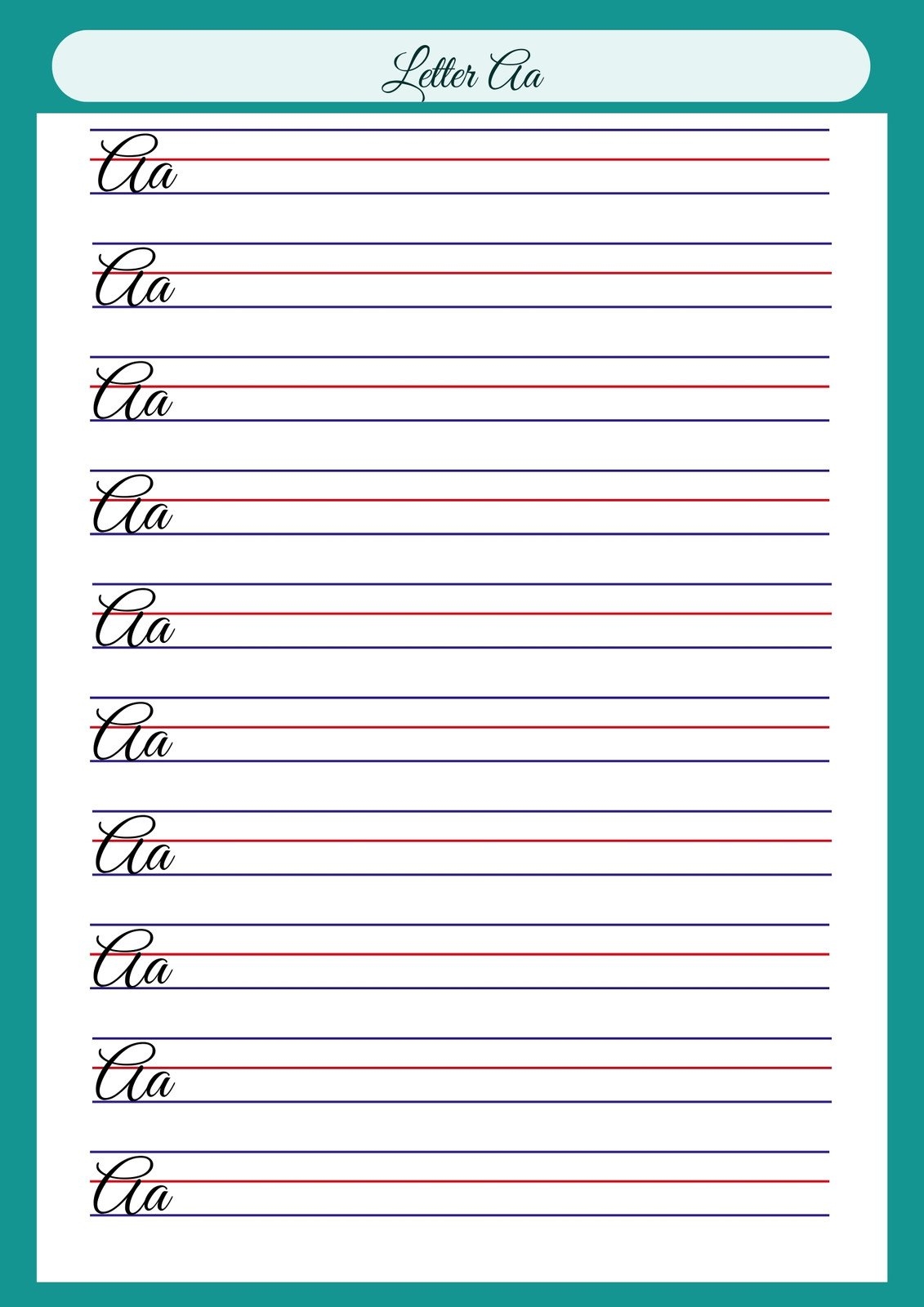 Free Printable Handwriting Worksheets Alphabet