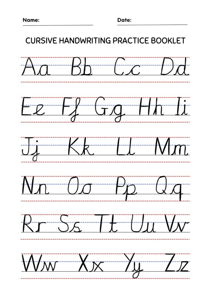 Free Printable Handwriting Worksheets Alphabet