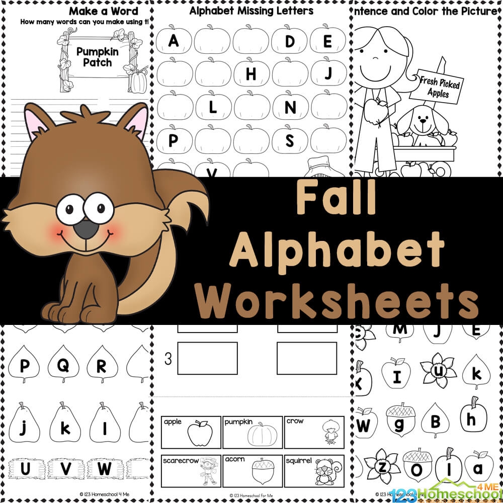Free Kindergarten Alphabet Worksheets