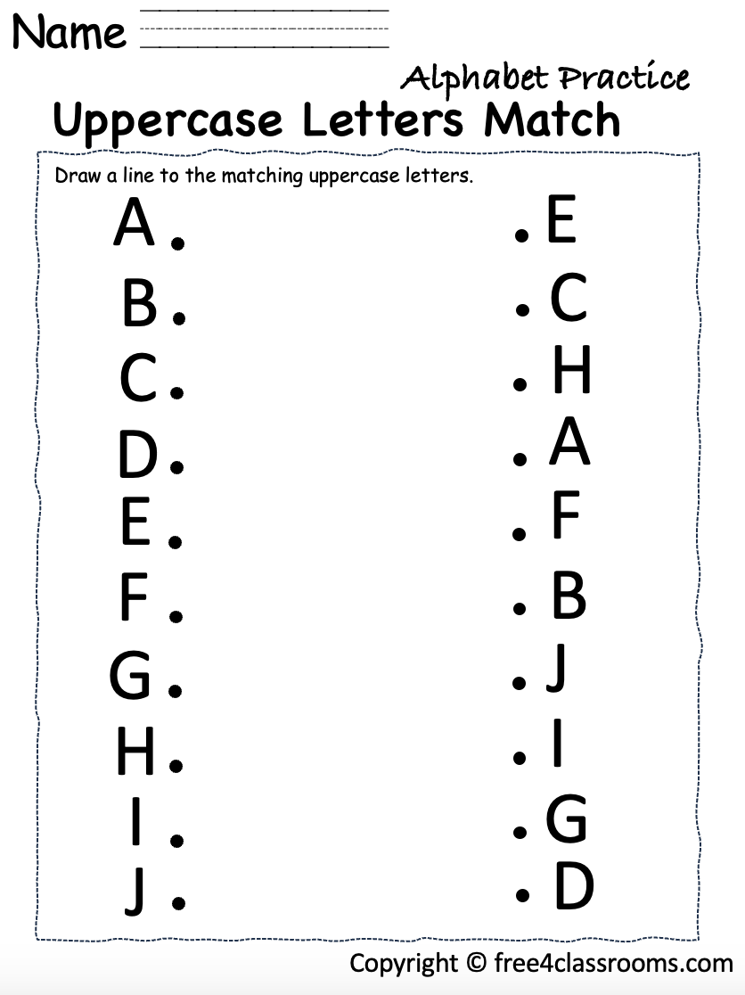 Free Uppercase Letter Practice Free Worksheets Free4Classrooms Free Uppercase Letter Practice Free Worksheets Free4Classrooms