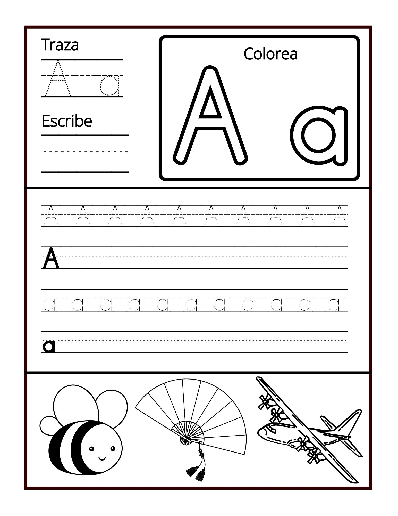 Spanish Alphabet Letters Printable For Preschoolers