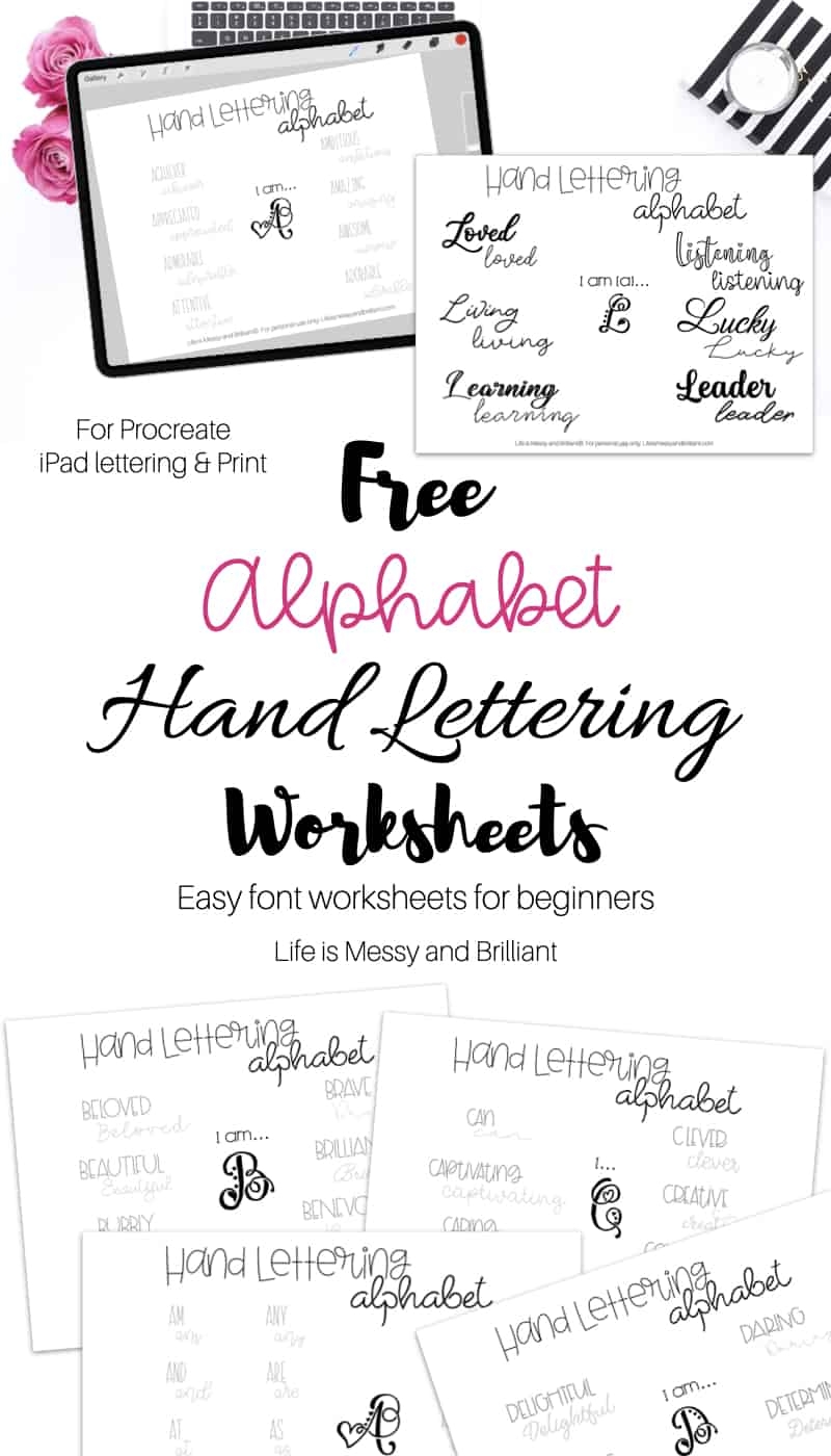 Hand Lettering Alphabet Worksheets For Beginners