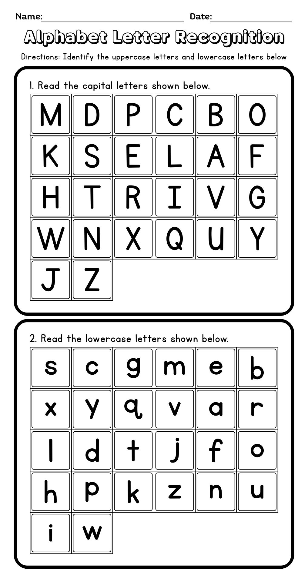 Kindergarten Alphabet Games 10 Free PDF Printables Printablee