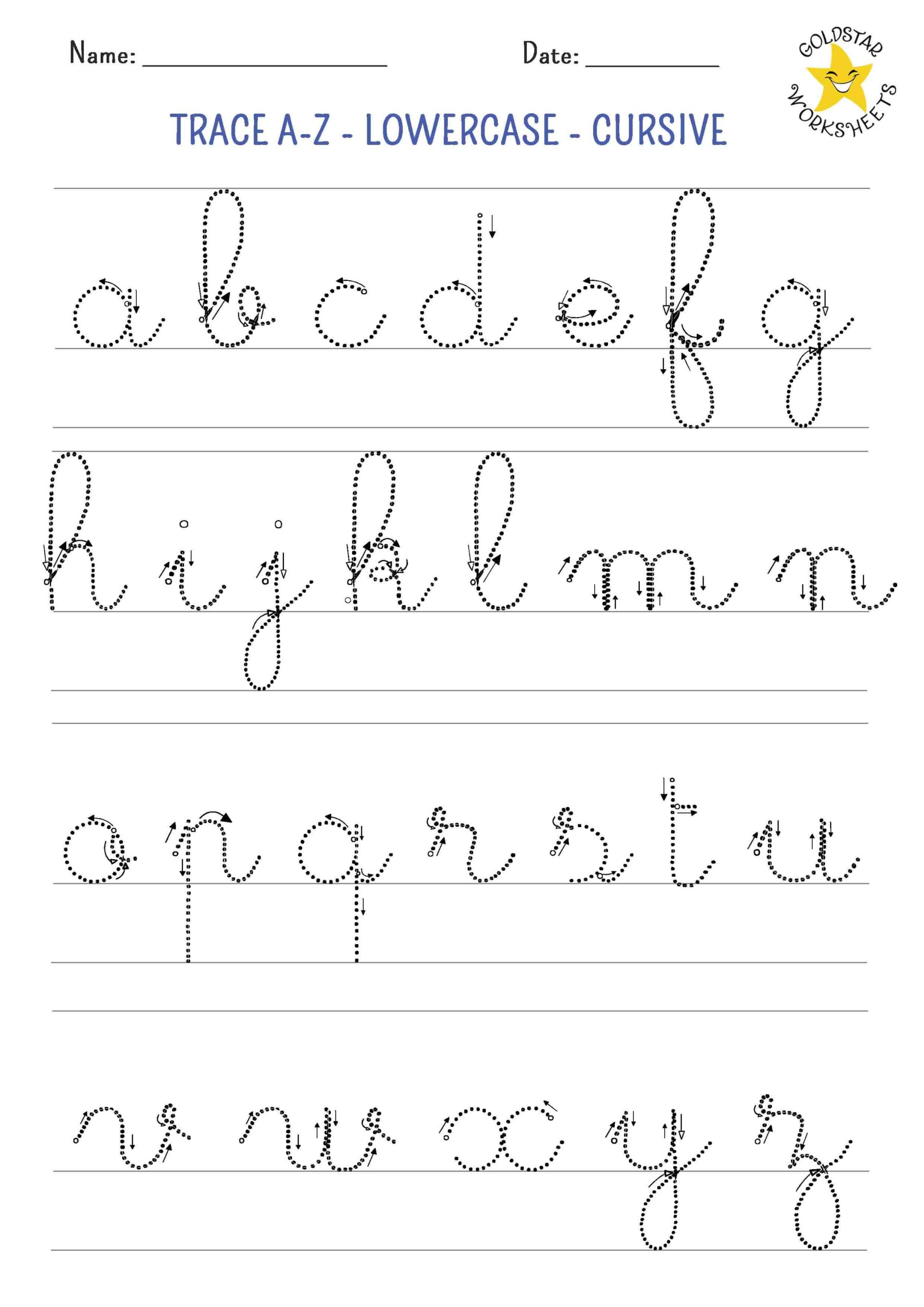 Learn Flowing Lowercase Cursive With Fun Tracing Sheets