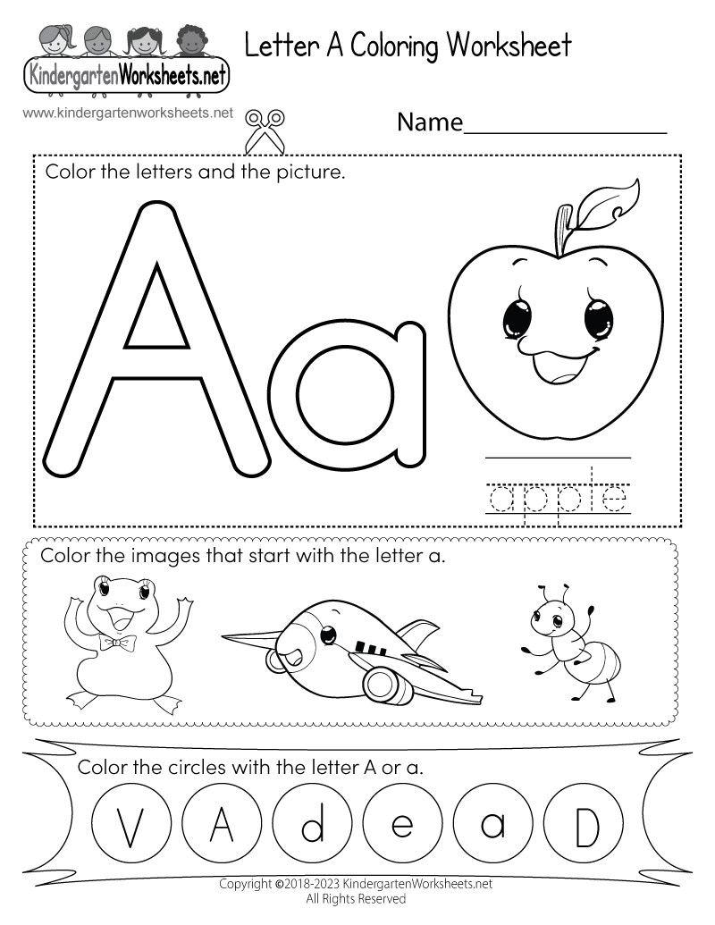 Letter A Coloring Worksheet Free Printable Digital U0026 PDF Letter A Coloring Worksheet Free Printable Digital U0026 PDF